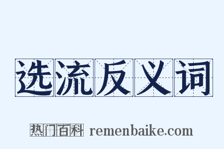 选流反义词是什么意思的图片